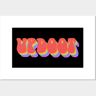 Slang: updoot (bright rainbow repeated letters) Posters and Art